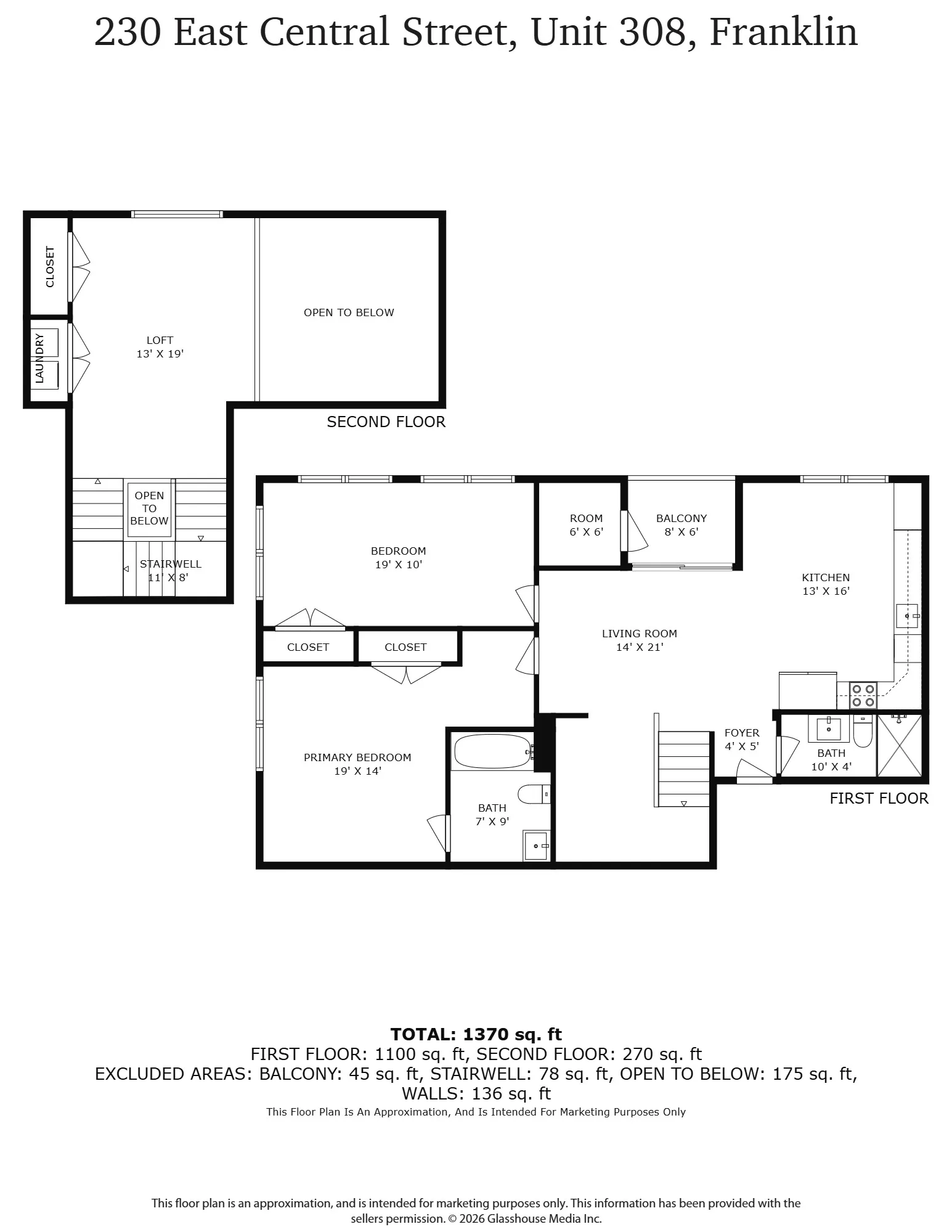 Type G Loft 2 BD floor plan