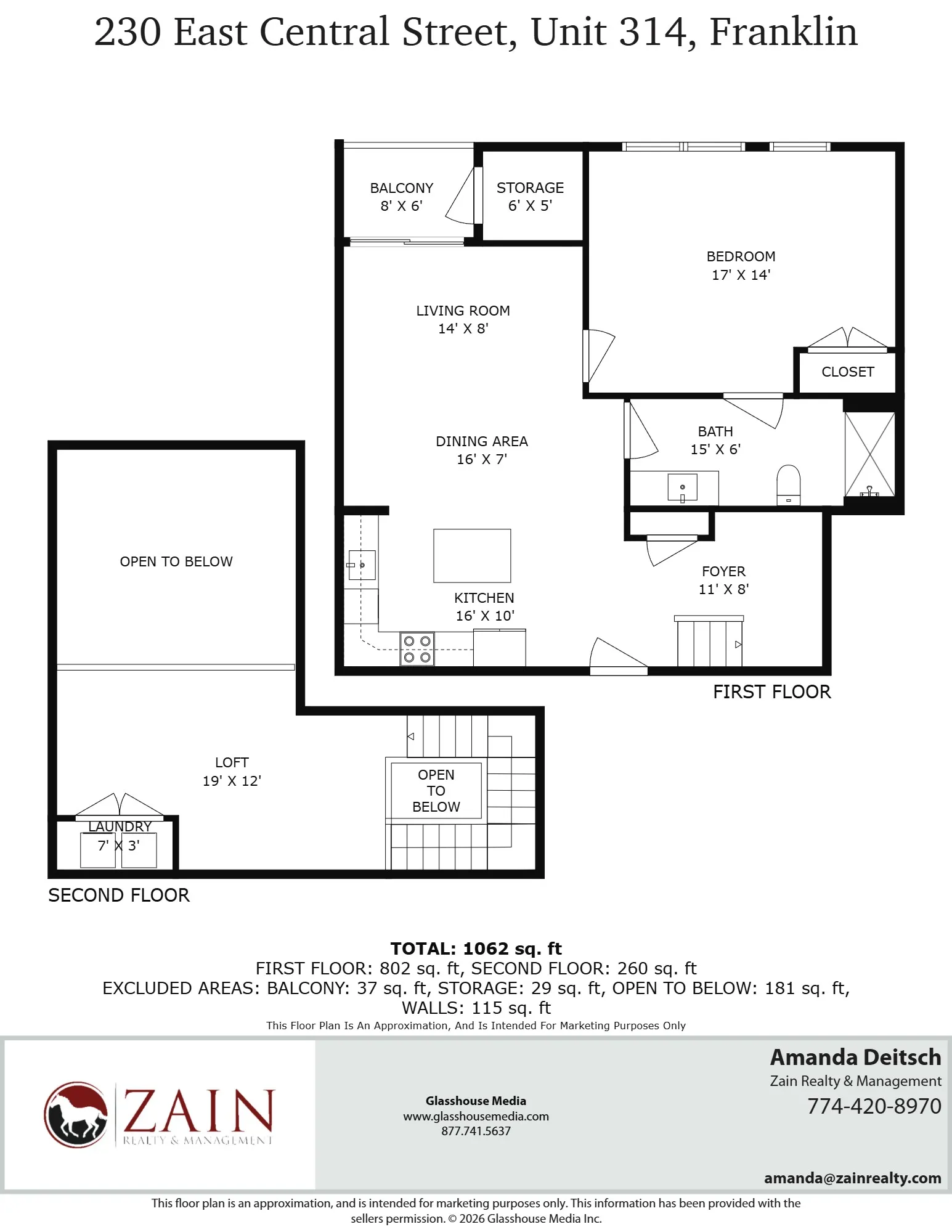 Type G Loft 1 BD floor plan